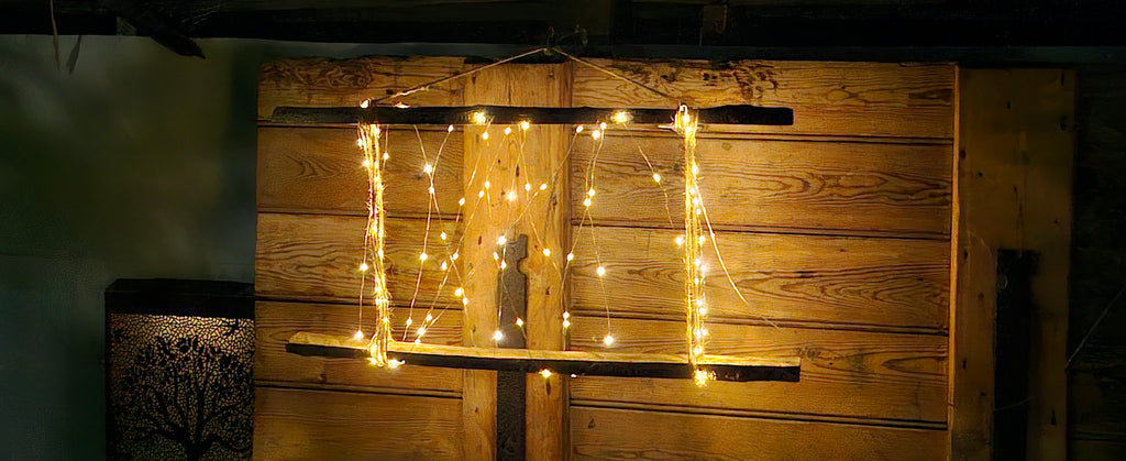 Split Hazel Wood for DIY Fairy Light Display Shelves